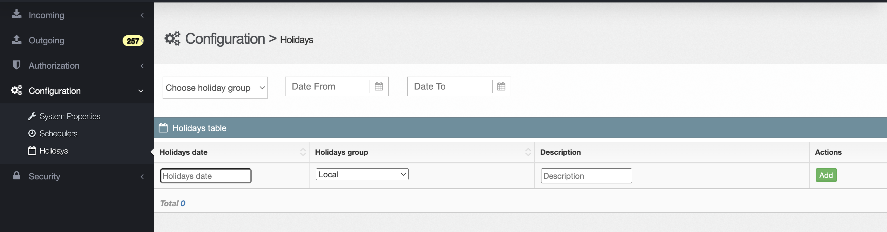 Holidays Configuration in Mambu Payment Gateway
